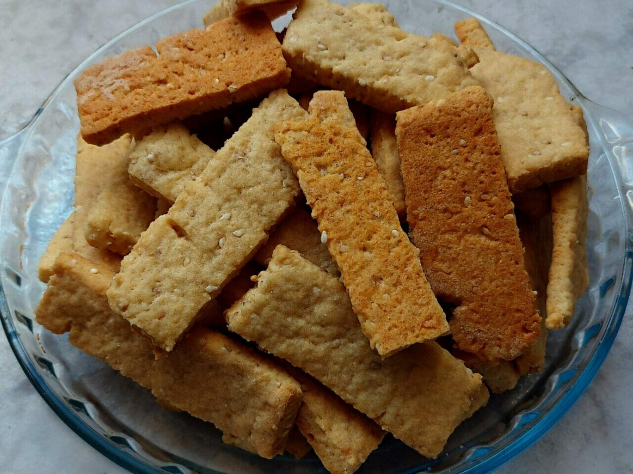 Sesame Plates with Parmesan